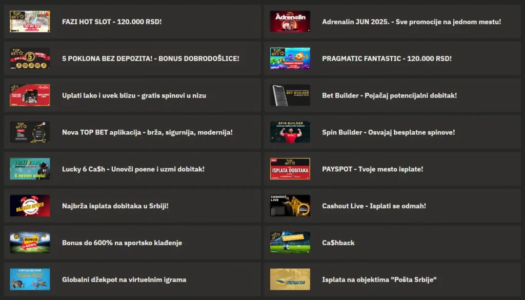 top bet promocije